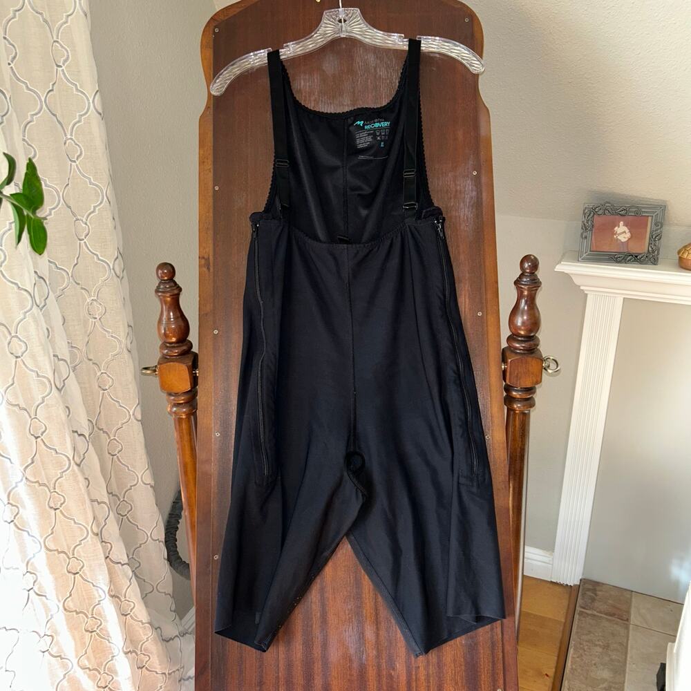 Marena Recovery FBS Girdle Suspenders post-surgical compression garment XL Black